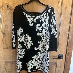 White House Black Market Monochrome Knit Dress